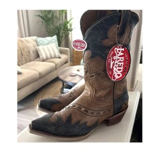 Men's Laredo Two Tone Snip Toe Tan Western Boot | Canada  Men's Laredo Two Tone Snip Toe Tan Western Boot | Canada