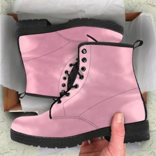 Women's Soft Pink Vegan Leather Boots Girlfriend Gifts for Her Combat | Canada  Women's Soft Pink Vegan Leather Boots Girlfriend Gifts for Her Combat | Canada
